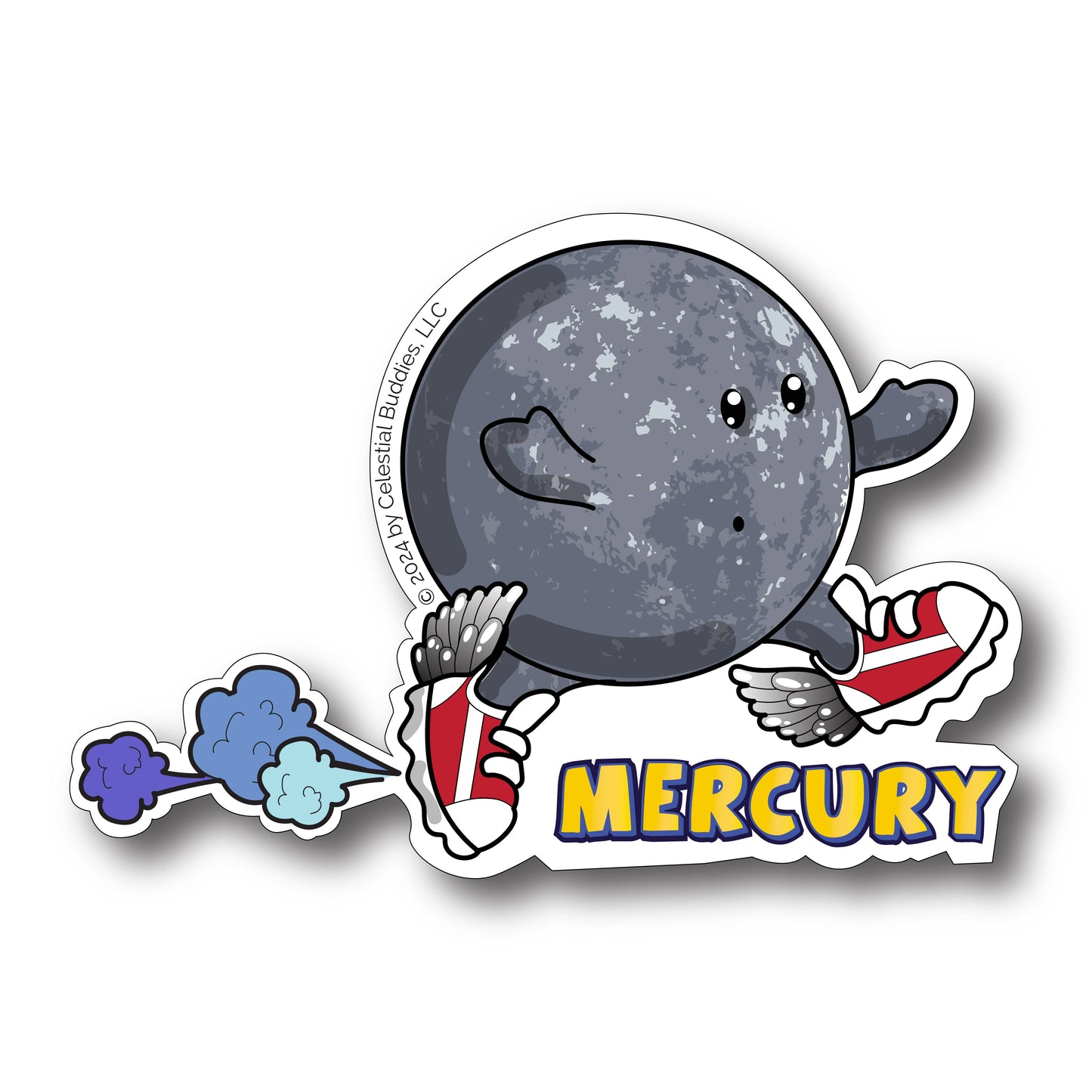 Mercury Vinyl Sticker - Weatherproof & Durable