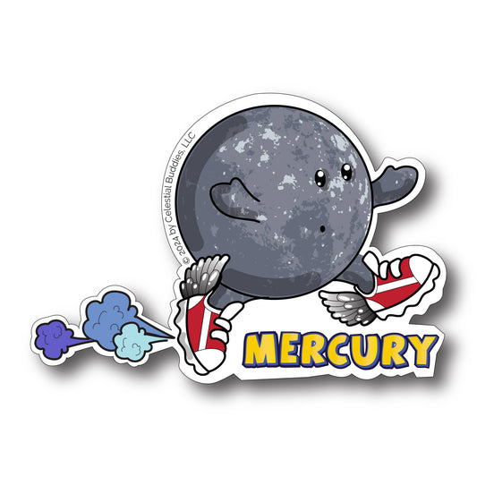 Mercury Vinyl Sticker - Weatherproof & Durable