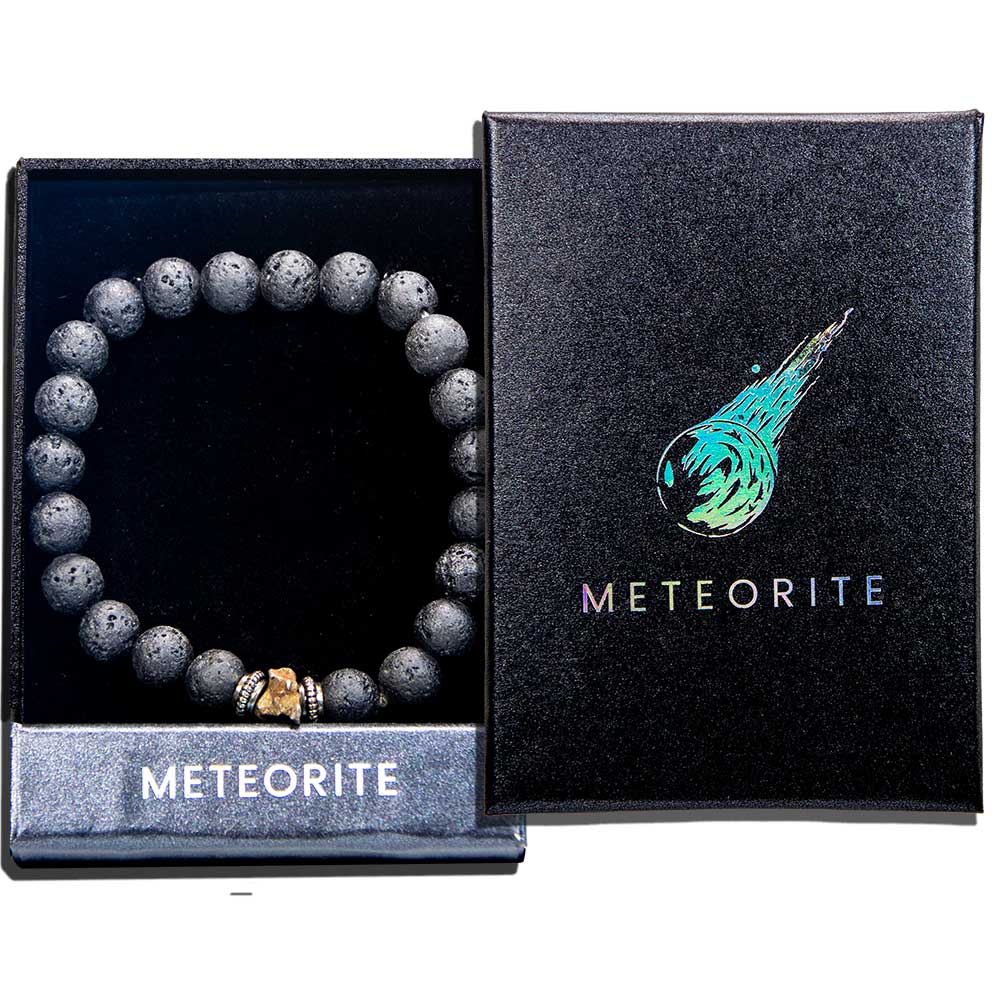 8mm Beads Meteorite & Lava Stone Bracelet