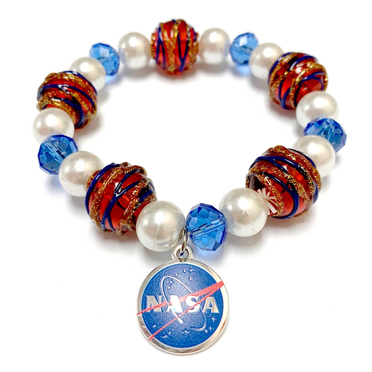 NASA Bracelet Stretch Beaded Bracelet for Woman