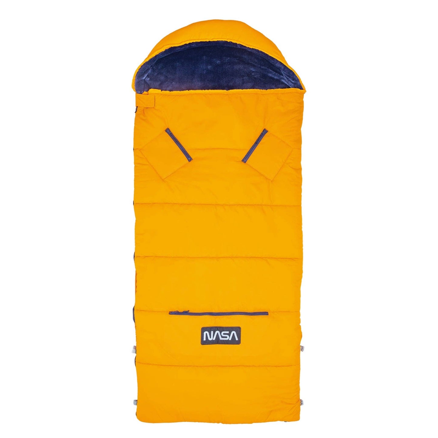 Sleep-N-Pack™ – Big Kid Size | NASA Official Logo & Patches | 2-in-1 Backpack & Sleeping Bag with Cozy Fleece Liner