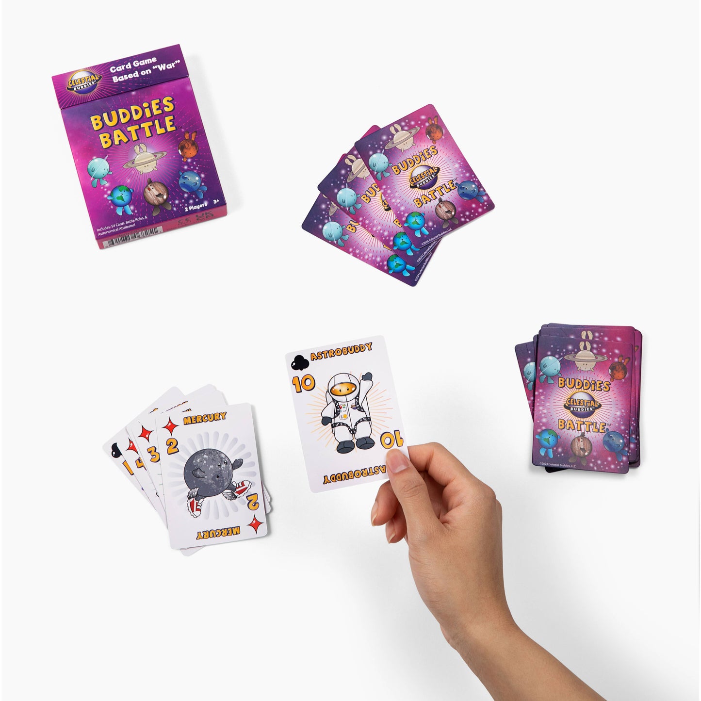 Buddies Battle Kids Card Game - Space-Themed War Game