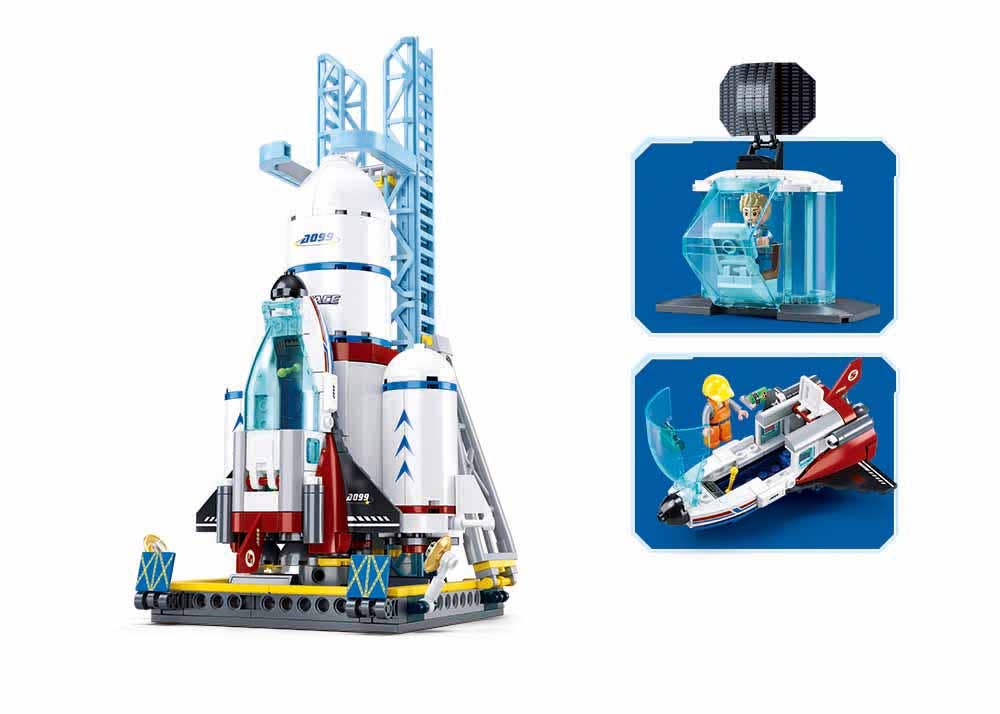 Space Shuttle and Rocket launch Pad set