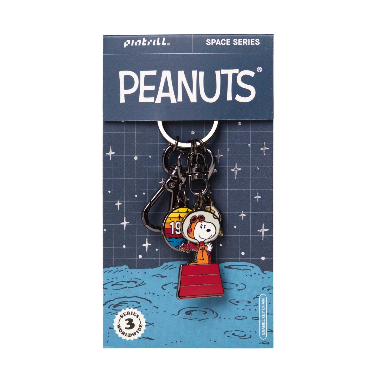 Snoopy & Woodstock Space Keyclip