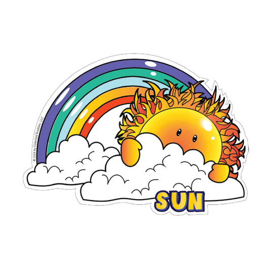 Sun Vinyl Sticker - Weatherproof & Durable
