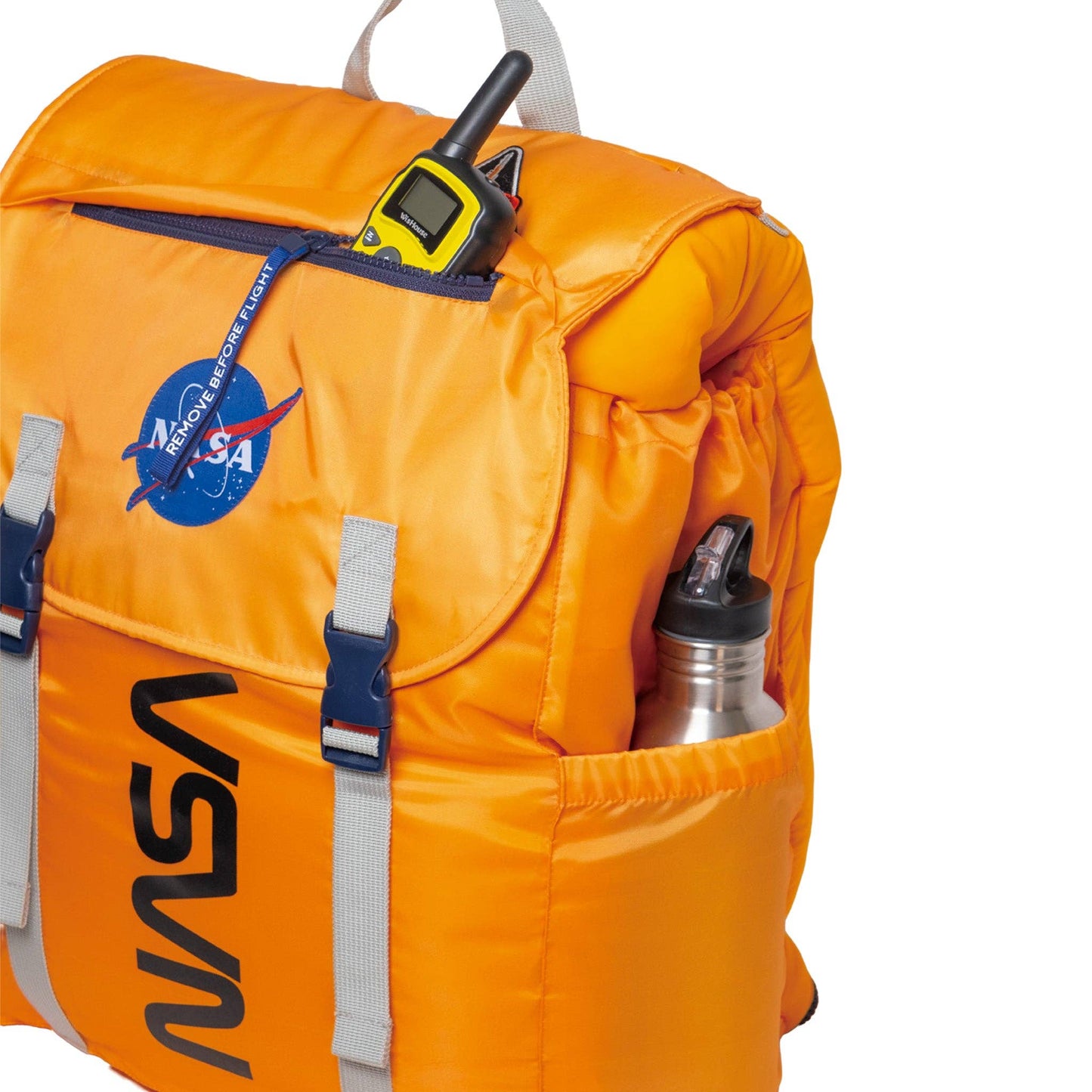 Sleep-N-Pack™ – Big Kid Size | NASA Official Logo & Patches | 2-in-1 Backpack & Sleeping Bag with Cozy Fleece Liner