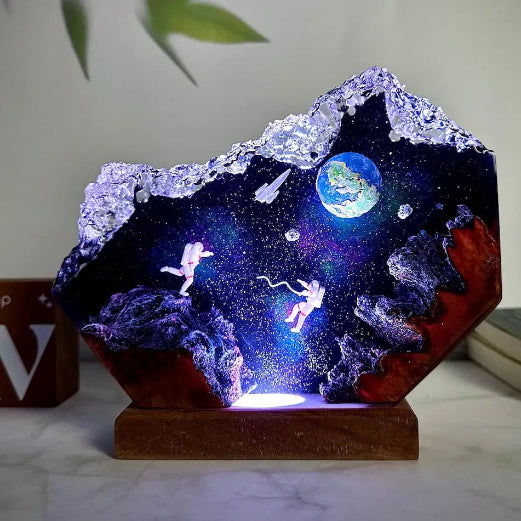 Astronaut Space Galaxy Resin Art Cosmo Theme Night Light