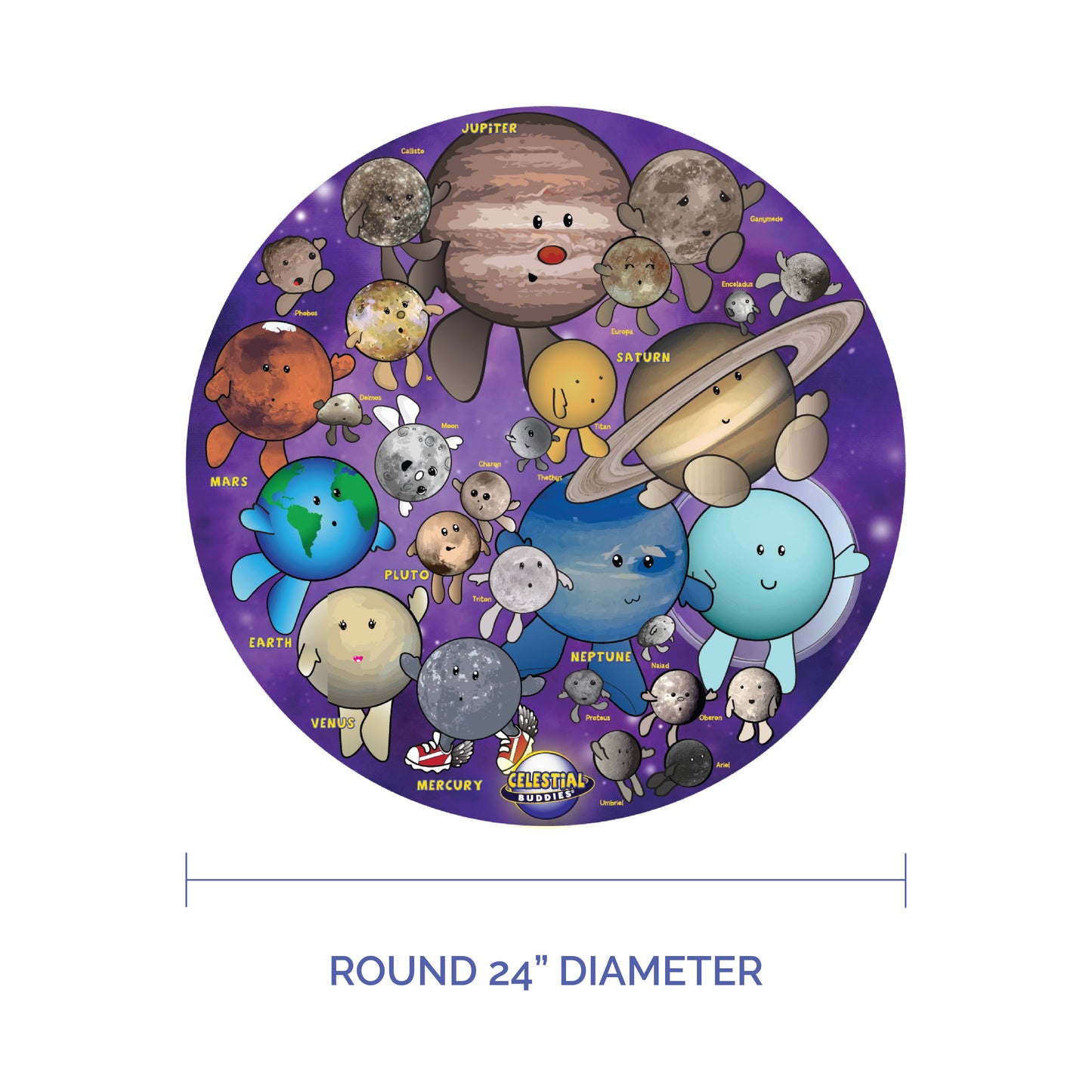 So Many Moons 500-Piece Educational Space Jigsaw Puzzle
