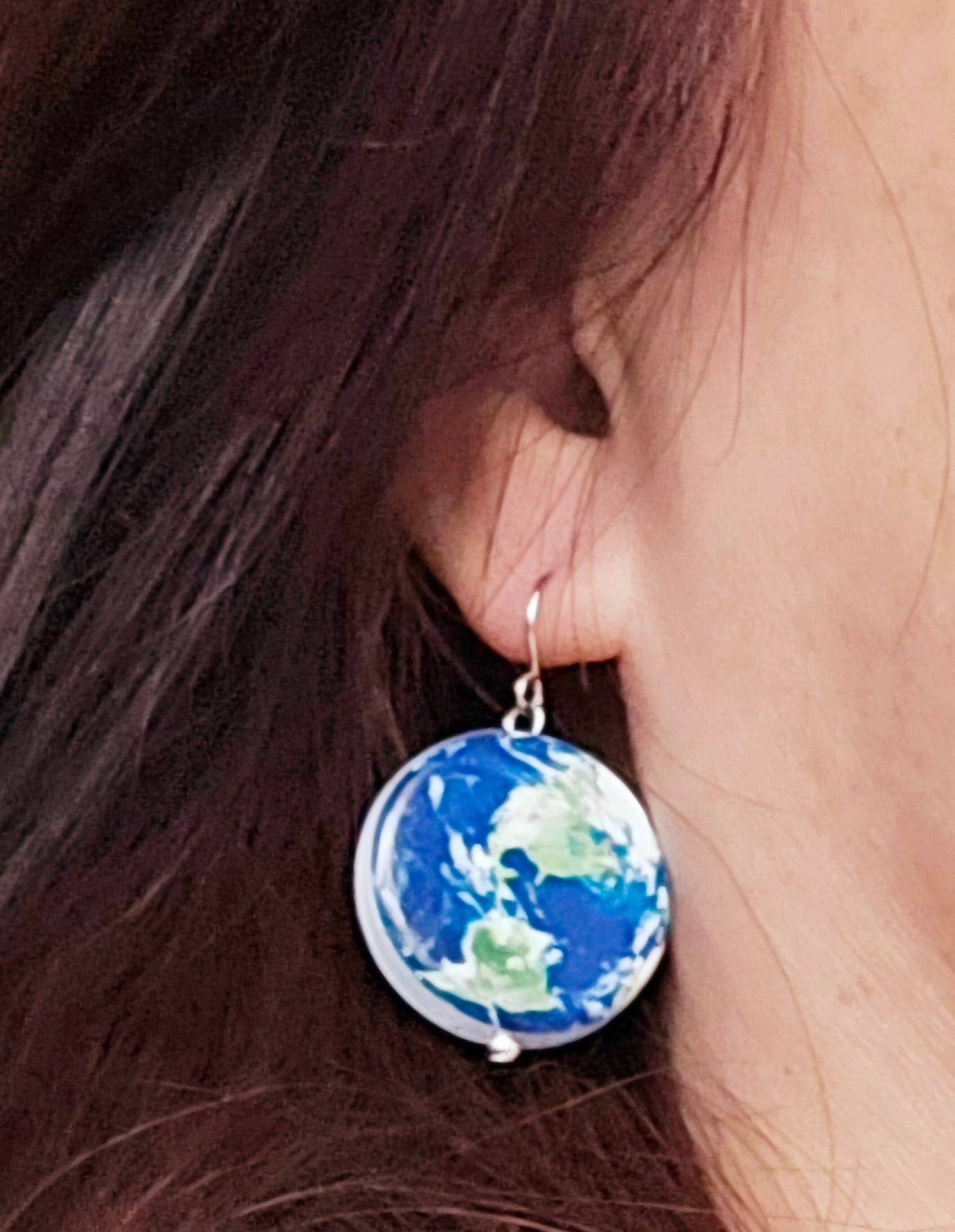 Solar System Planet Earrings Dangle Acrylic Bold