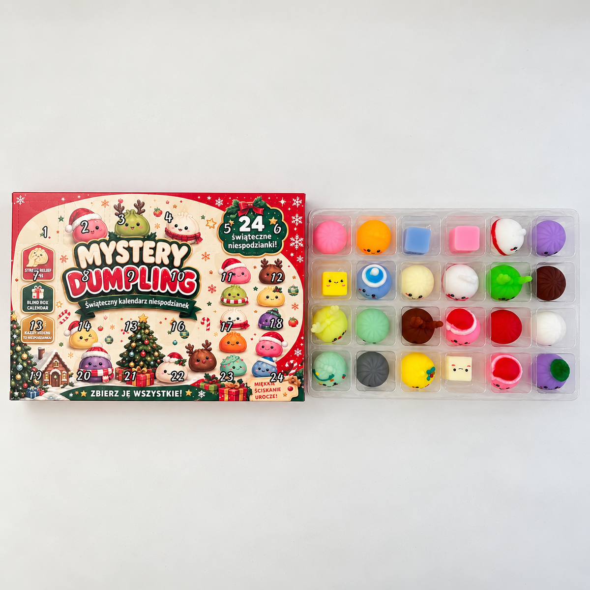 Christmas Advent Calendar – 24-Day Mystery Squishy Toy Countdown Calendar
