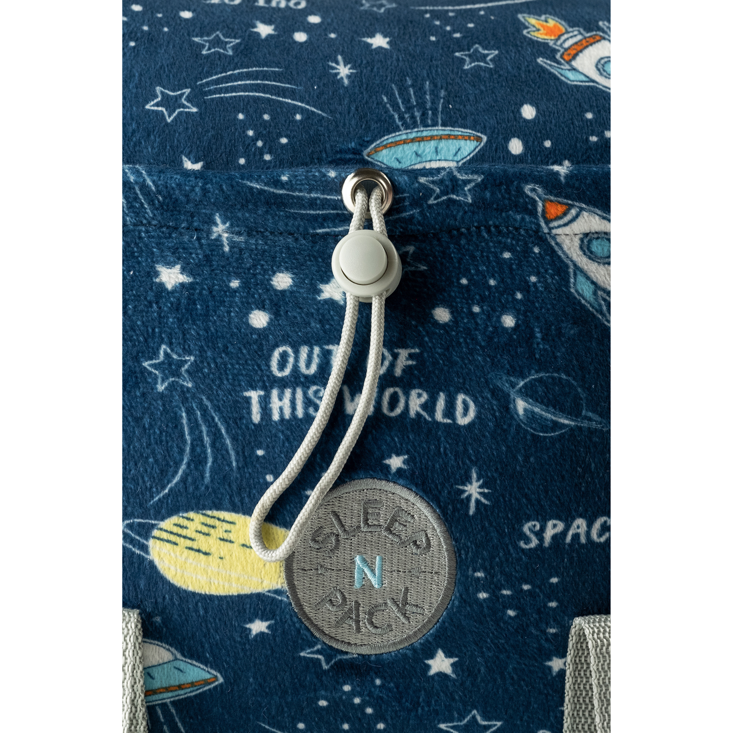 Packable Kid's Space & Rockets Sleeping Bag with Backpack