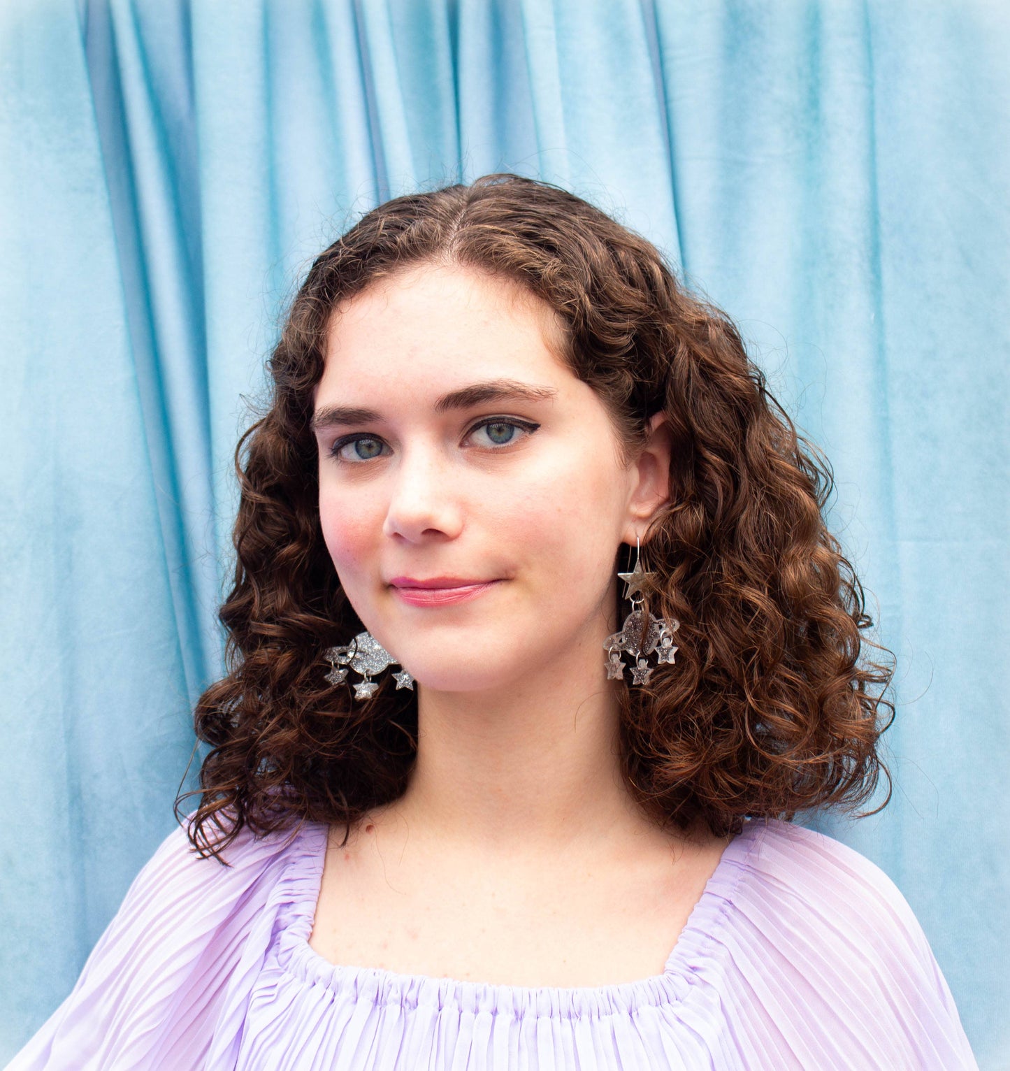 Interstellar Planet Dangle Acrylic Statement Earrings