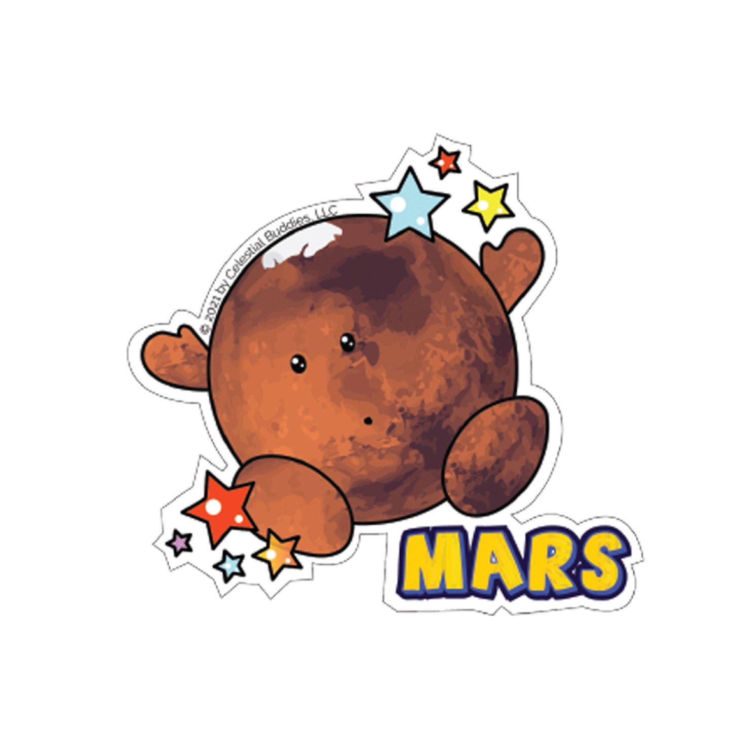 Mars Vinyl Sticker - Weatherproof & Durable