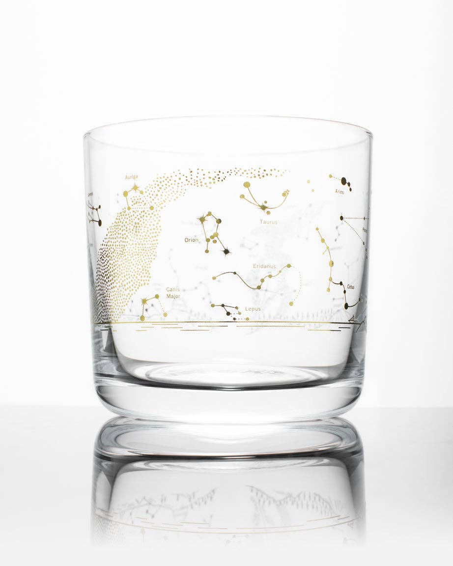 Night Sky Star Chart Whiskey Glass