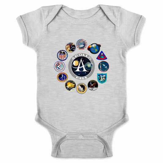NASA Approved Apollo Mission Patches  Baby Bodysuit