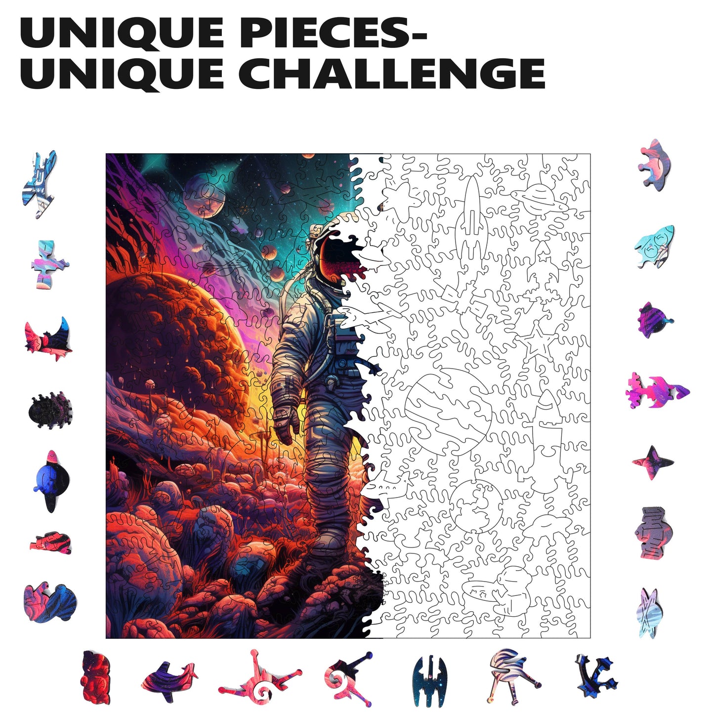Galactic Groove Wooden Jigsaw Puzzle 300PC