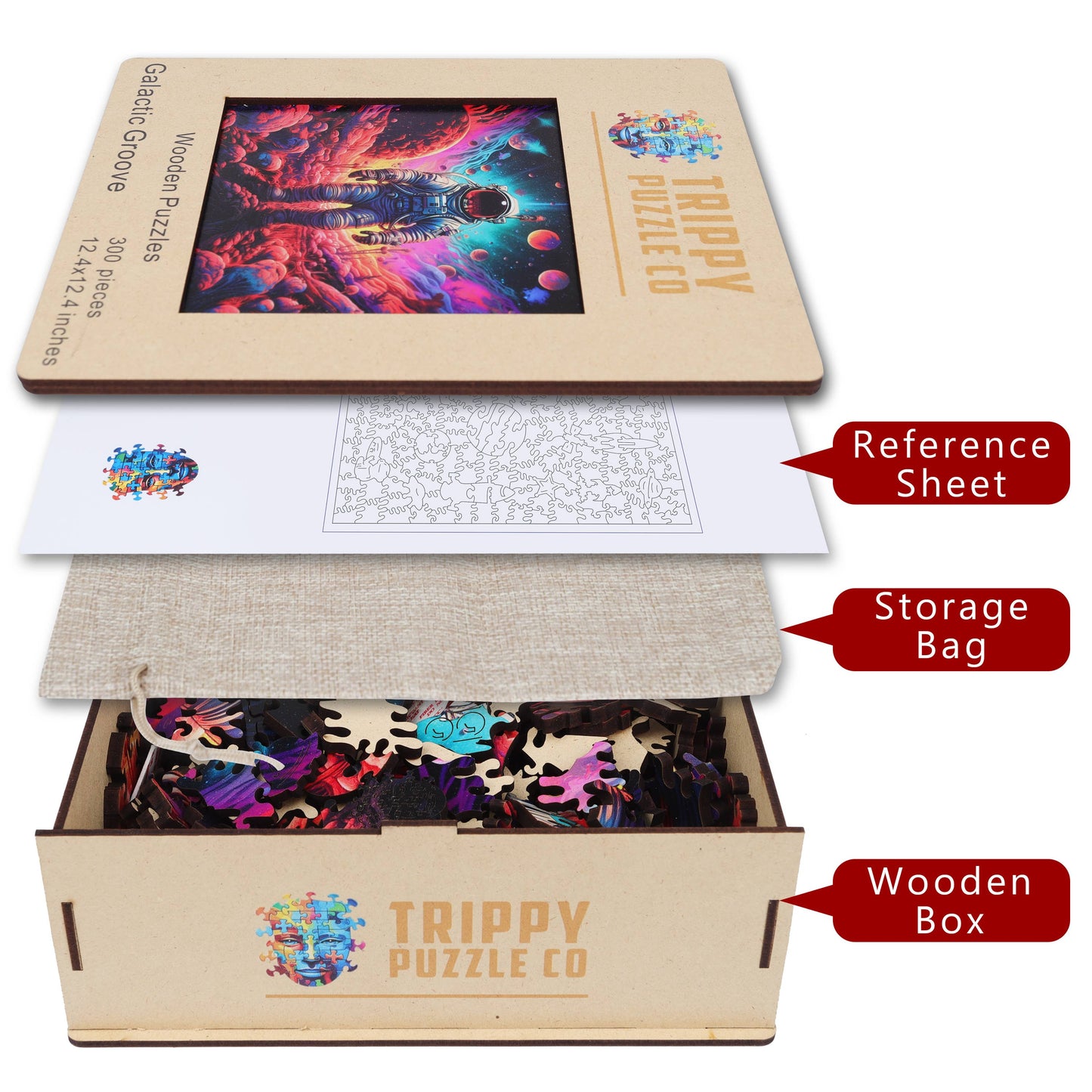 Galactic Groove Wooden Jigsaw Puzzle 300PC