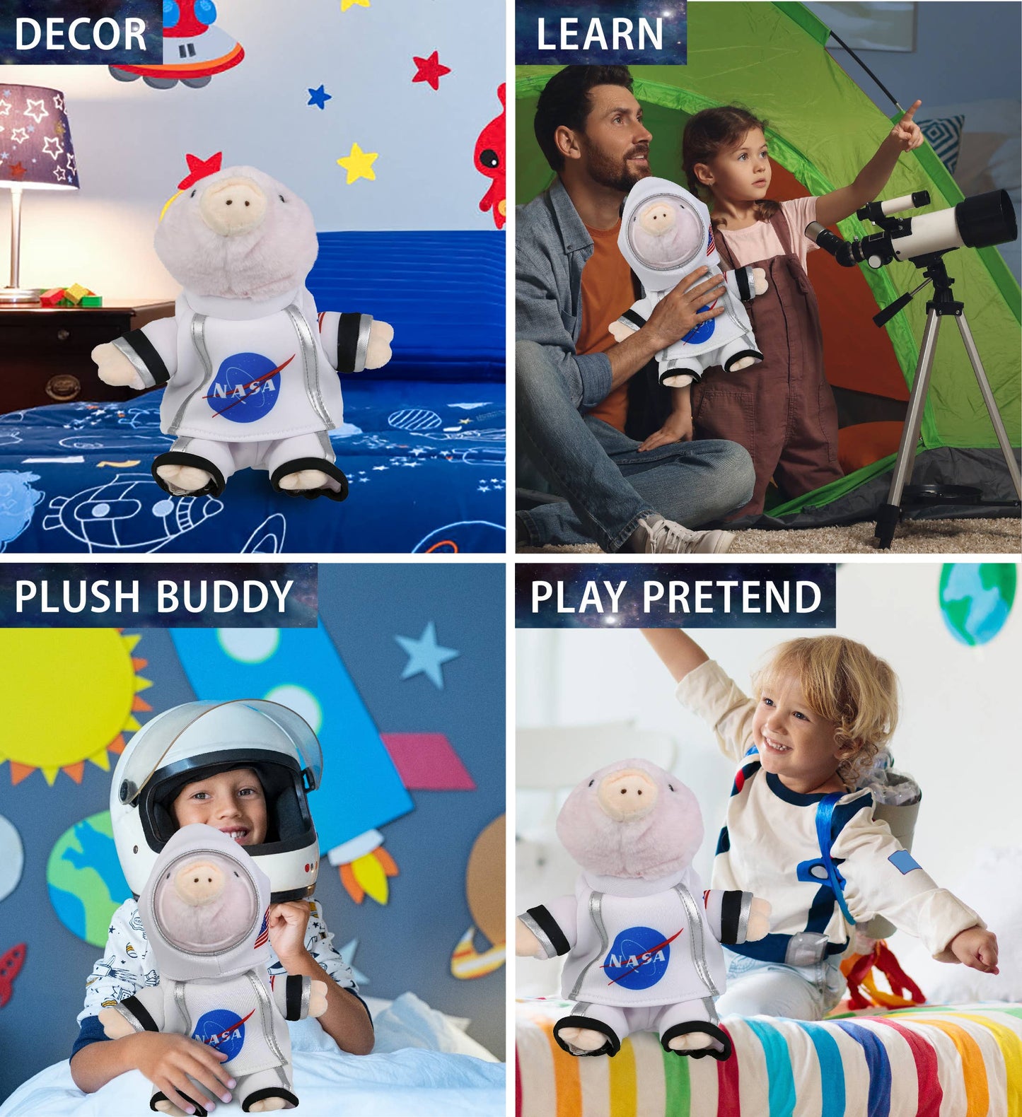 Plush Astronaut - Super Soft Plush - Squat Piggy