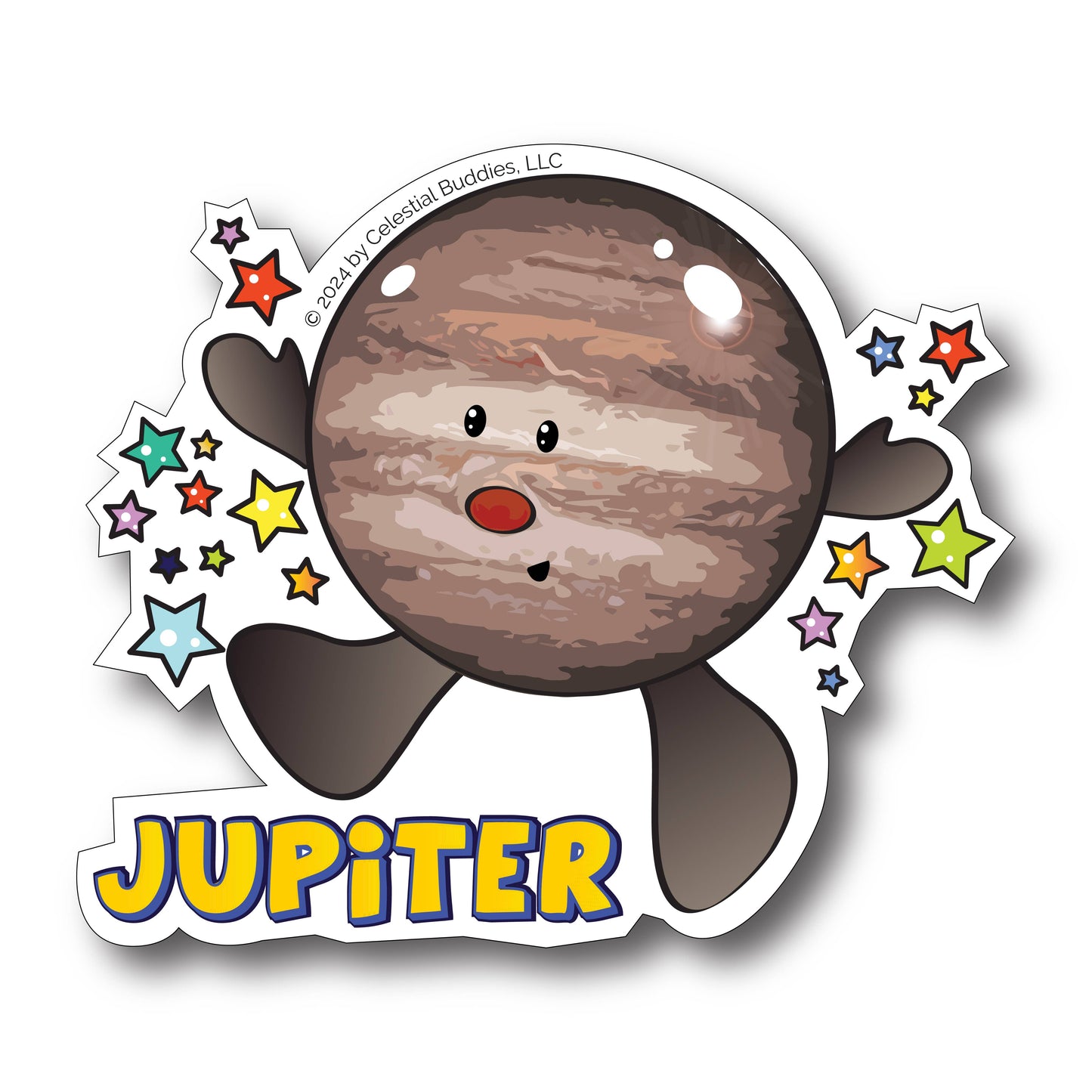 Jupiter Vinyl Sticker - Weatherproof & Durable