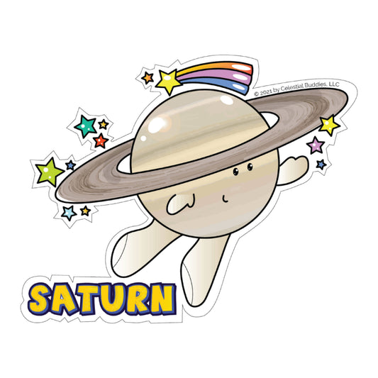 Saturn Vinyl Sticker - Weatherproof & Durable