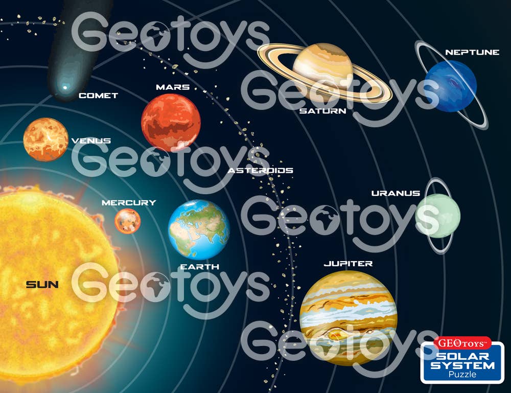 Geotoys 100 Piece Magnetic Puzzle - Solar System