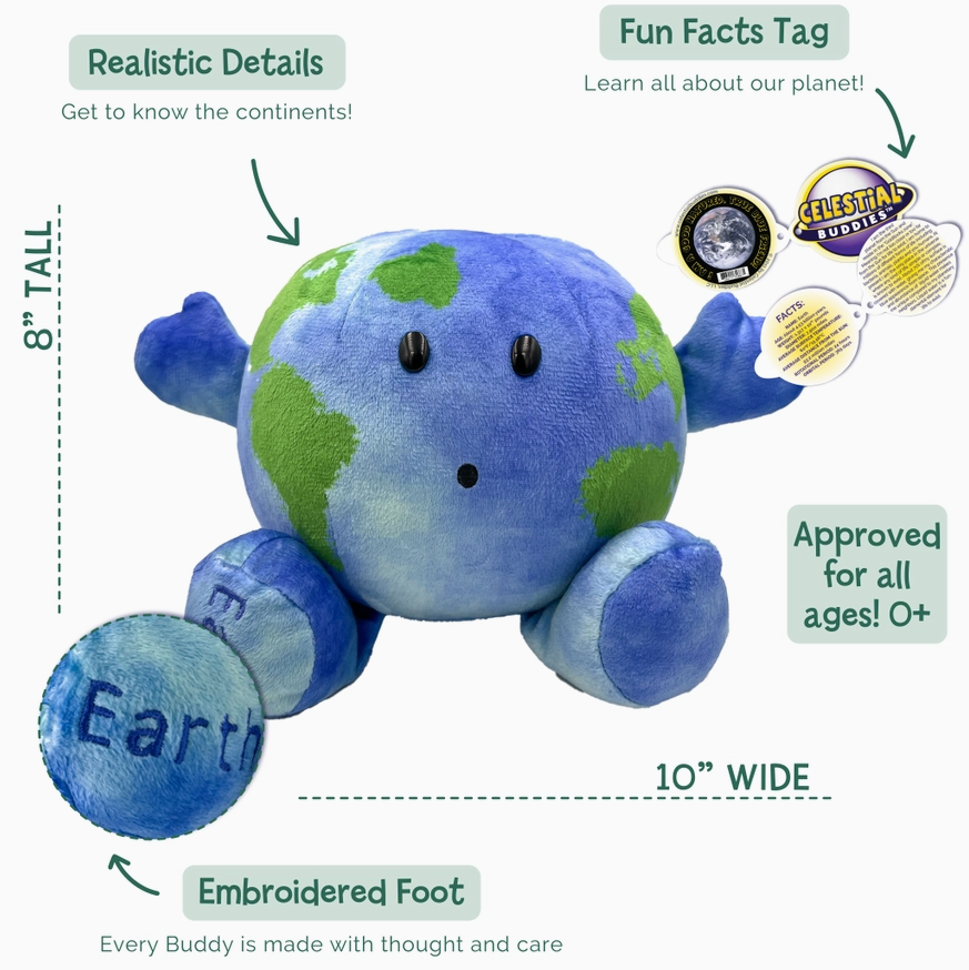 Little Earth Buddy Planetary Plush Zero Gravity Indicator