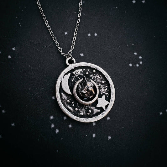 Night Sky Necklace with Authentic Meteorite
