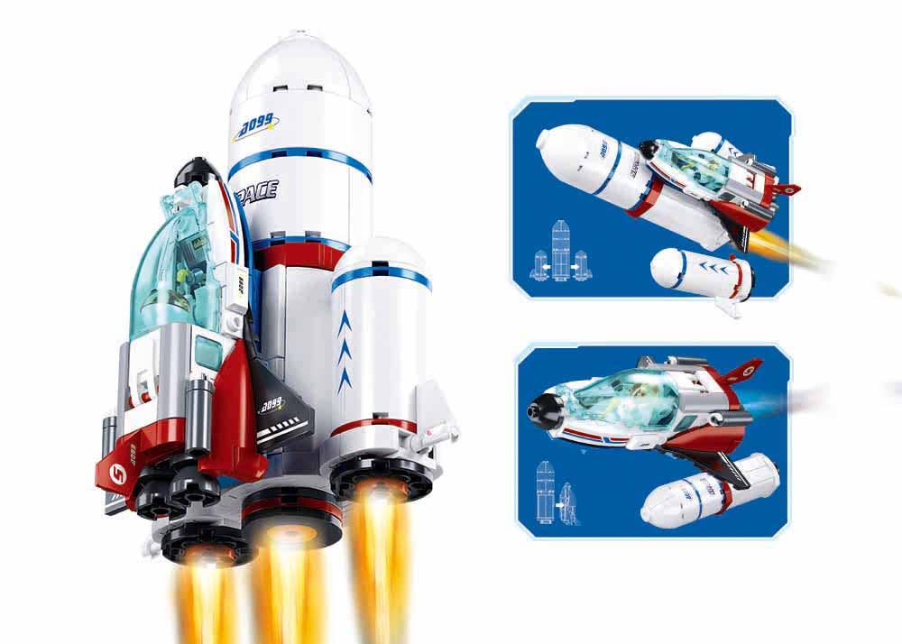 Space Shuttle and Rocket launch Pad set