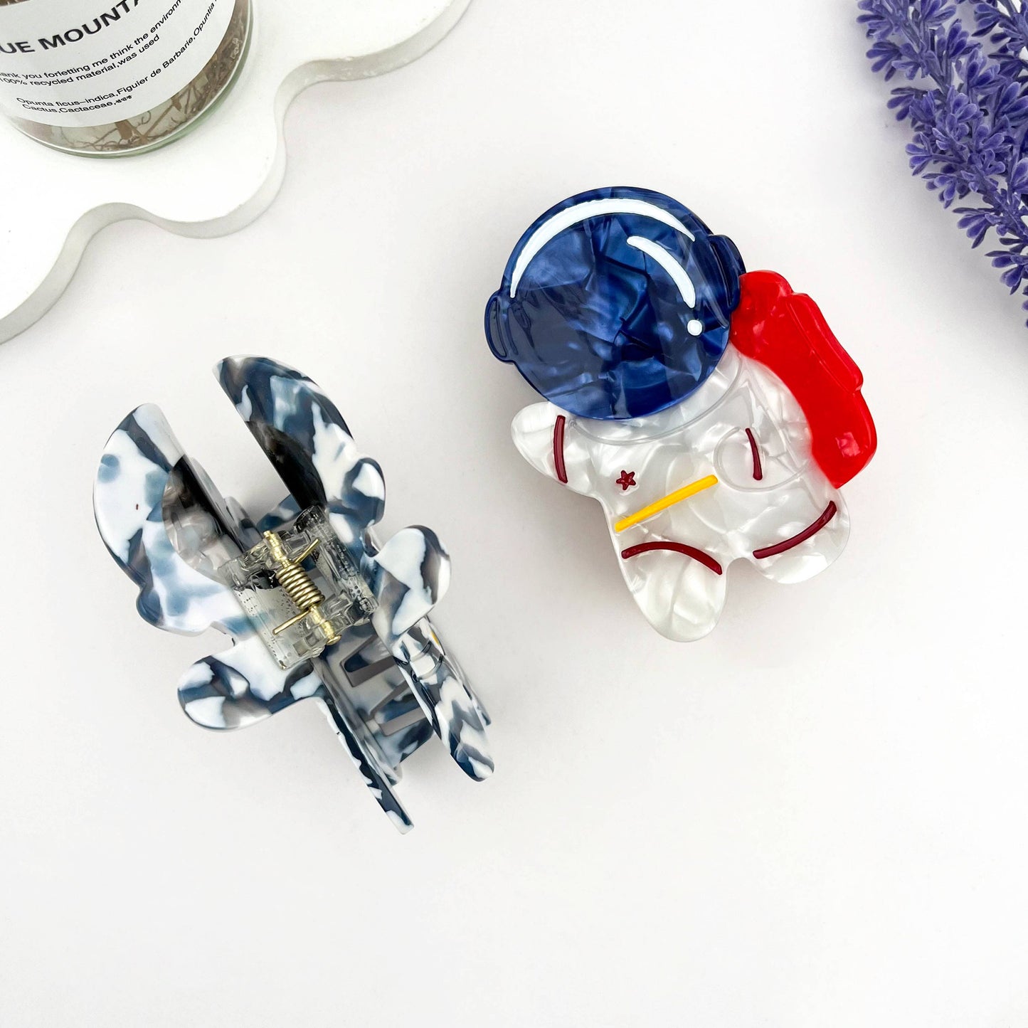 Creative Astronaut Acetate Hair Claw Clip