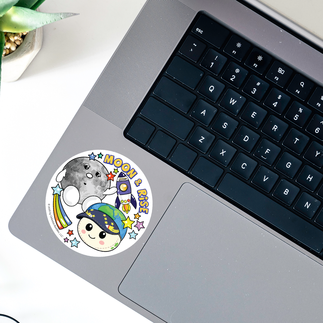 Limited Edition Rise & Moon Artemis II Vinyl Sticker