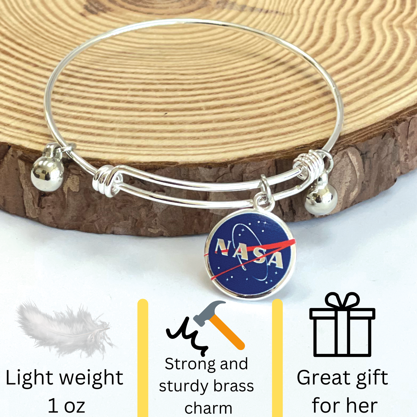 NASA Bracelet Stretch Beaded Bracelet for Woman
