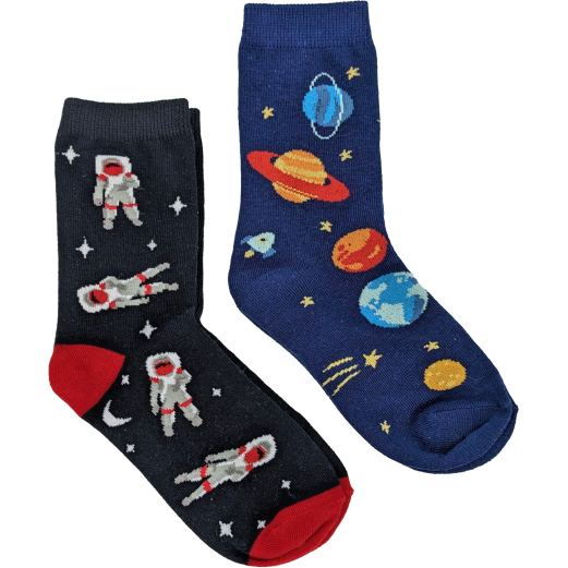 Kids Space 2-Pack Socks (Ages 4-7)
