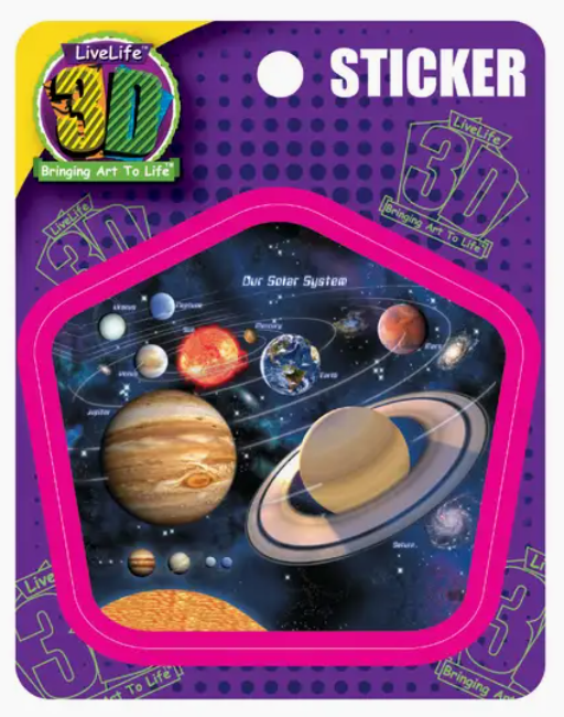 3D LiveLife Stickers - Our Solar System