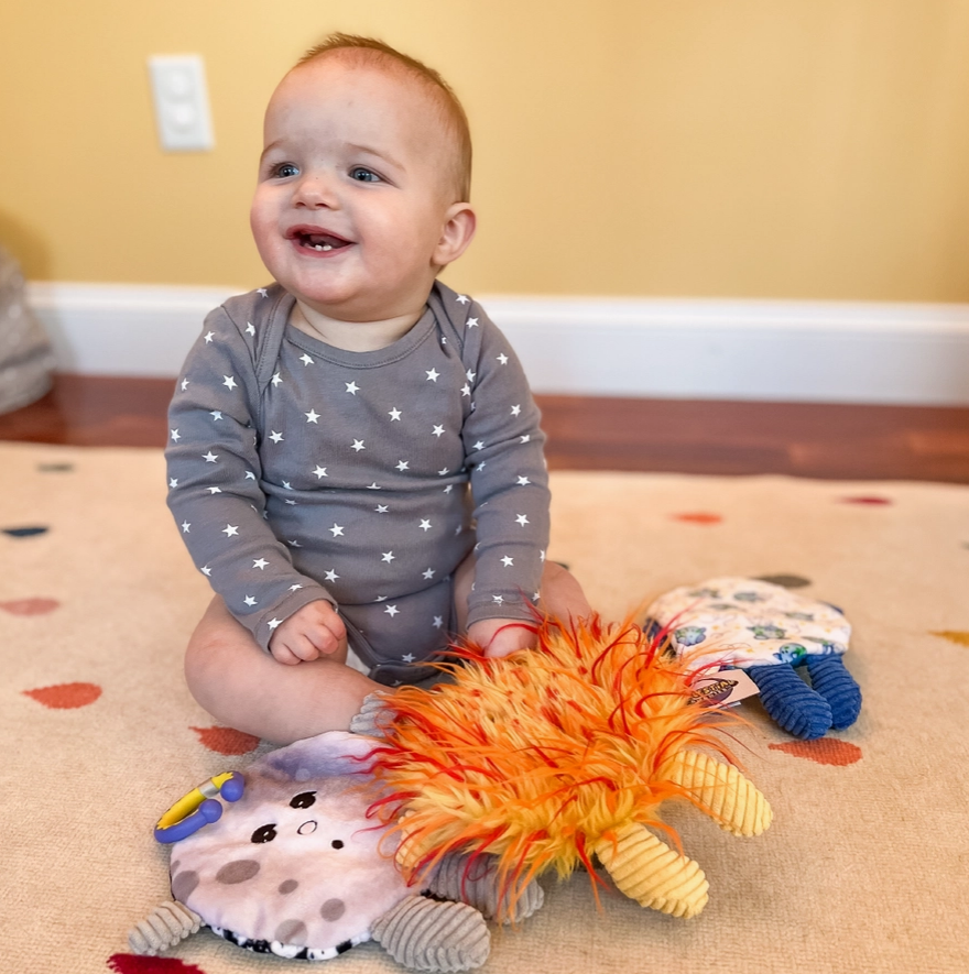 Sun Plush Baby Teether Lovey - Sensory Infant Toy
